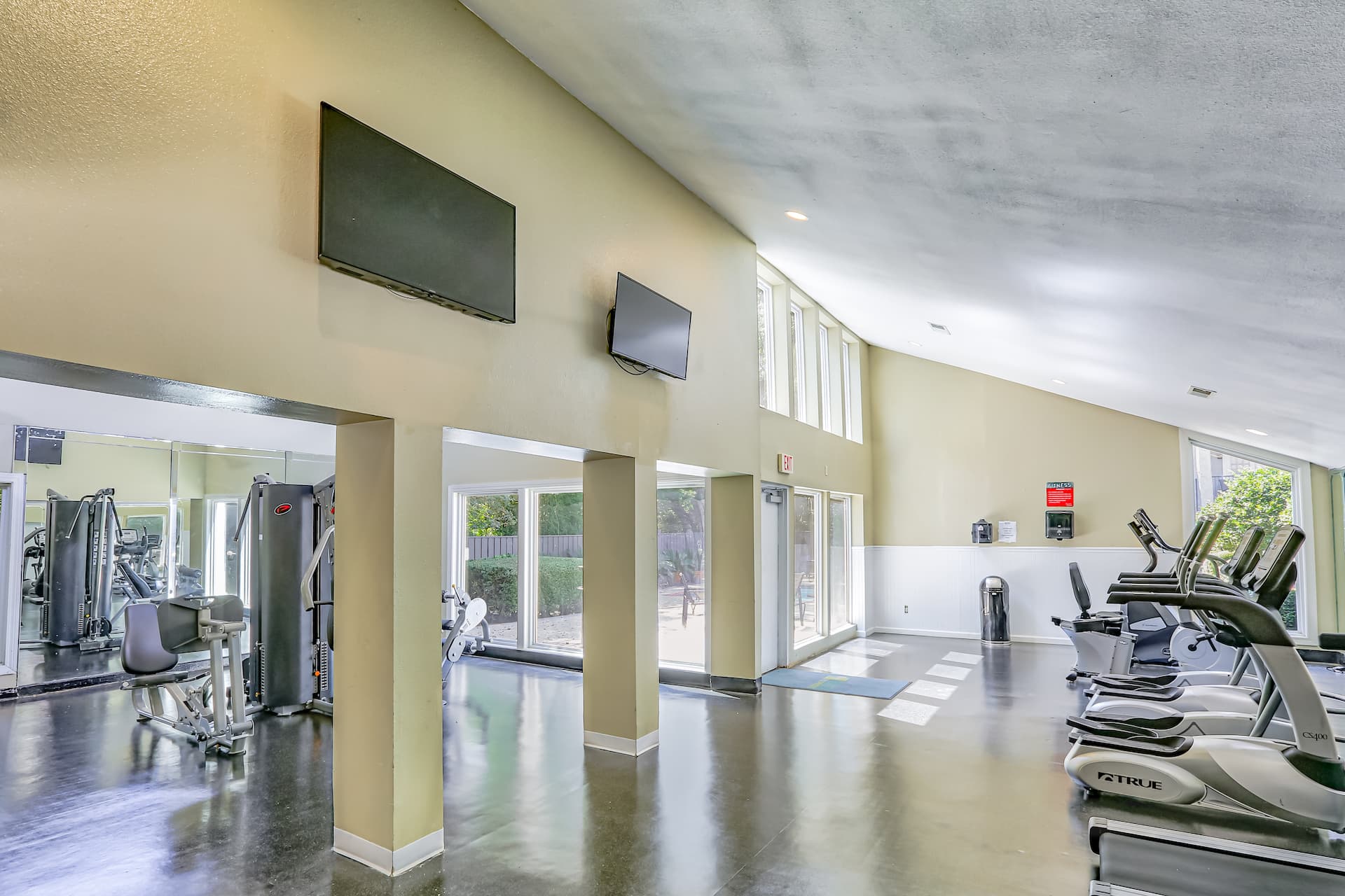 gym at fairway view apartments