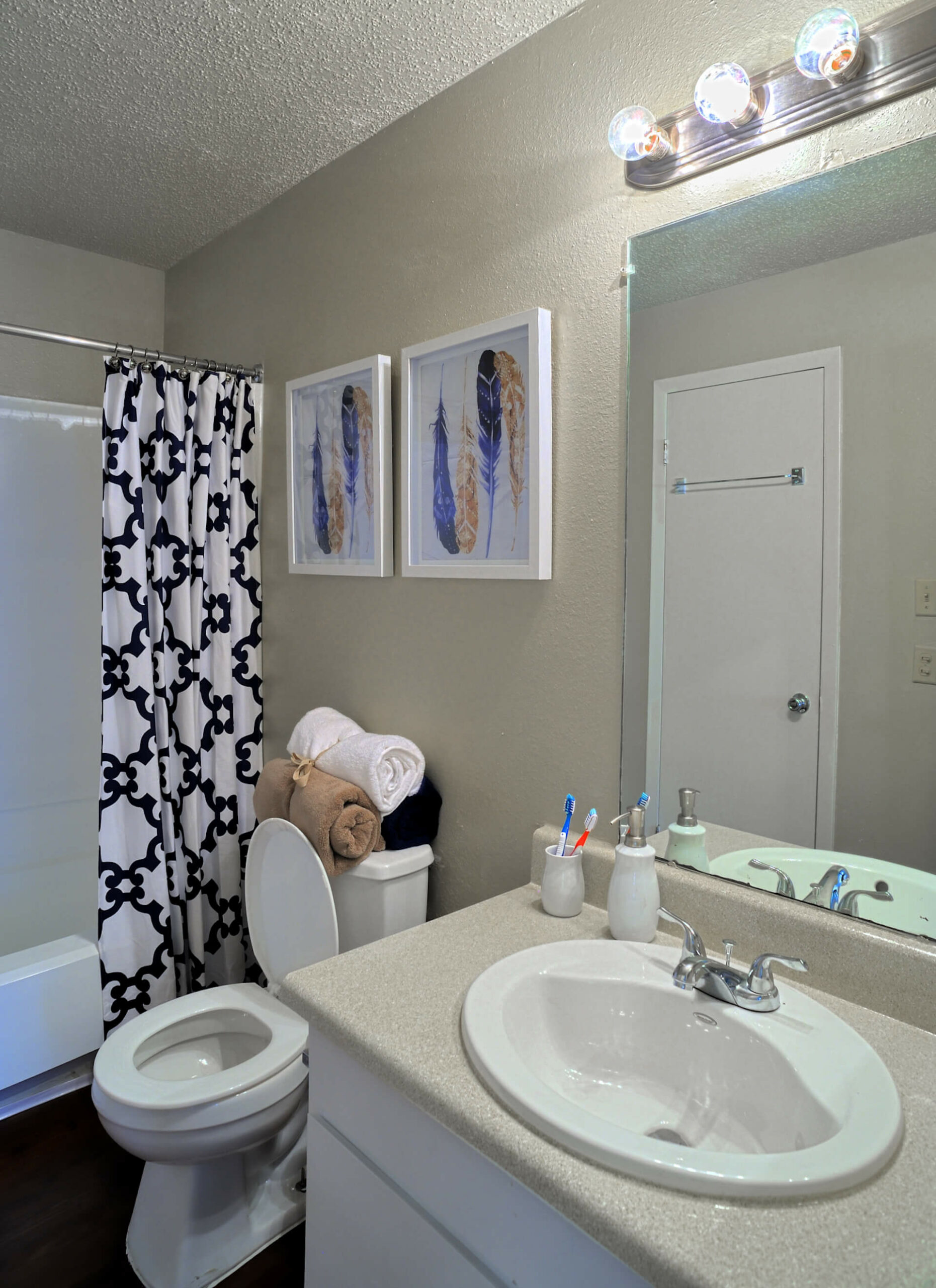 example bathroom of an apartment at fairway view