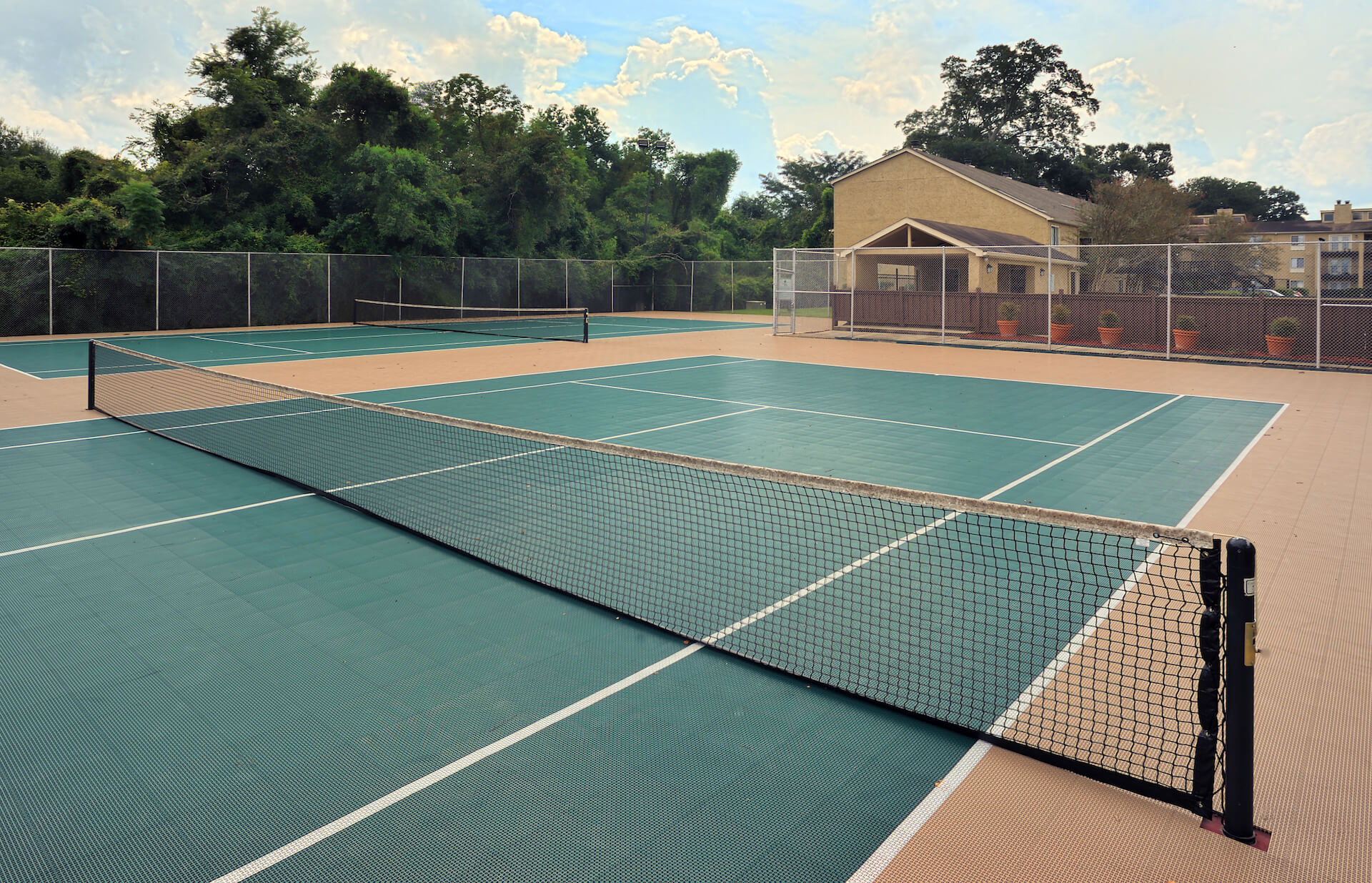 tennis courts at fairway view apartments