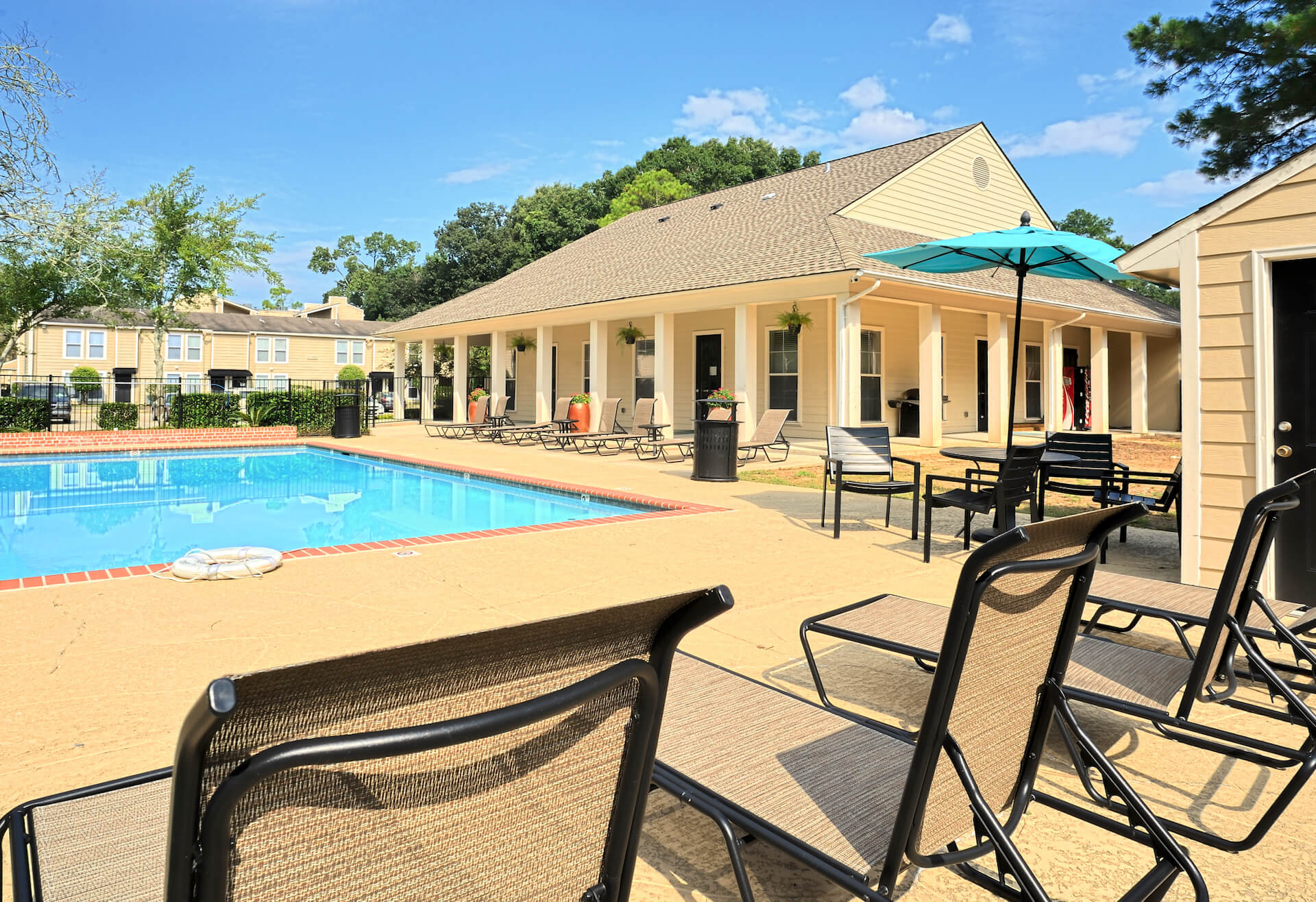 pool area at fairway view apartments
